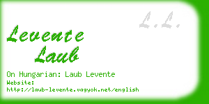 levente laub business card